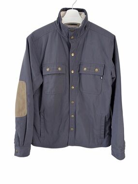 MARMOT Gray Waxed Nylon Sherpa Lined Bower’s Jacket Utility Coat m